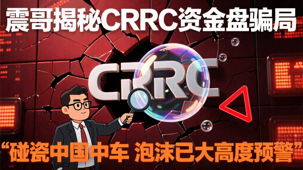 震哥揭秘CRRC资金盘骗局，碰瓷中国中车，泡沫已大，高度预警