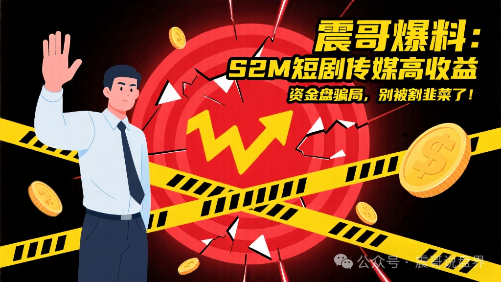 震哥爆料：S2M短剧传媒高收益资金盘骗局，别被割韭菜了！