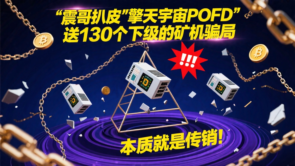 震哥扒皮“擎天宇宙POFD”：送130个下级的矿机骗局，本质就是传销！