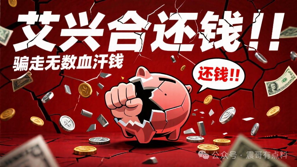 艾兴合还钱！！骗走无数血汗钱，还钱！！