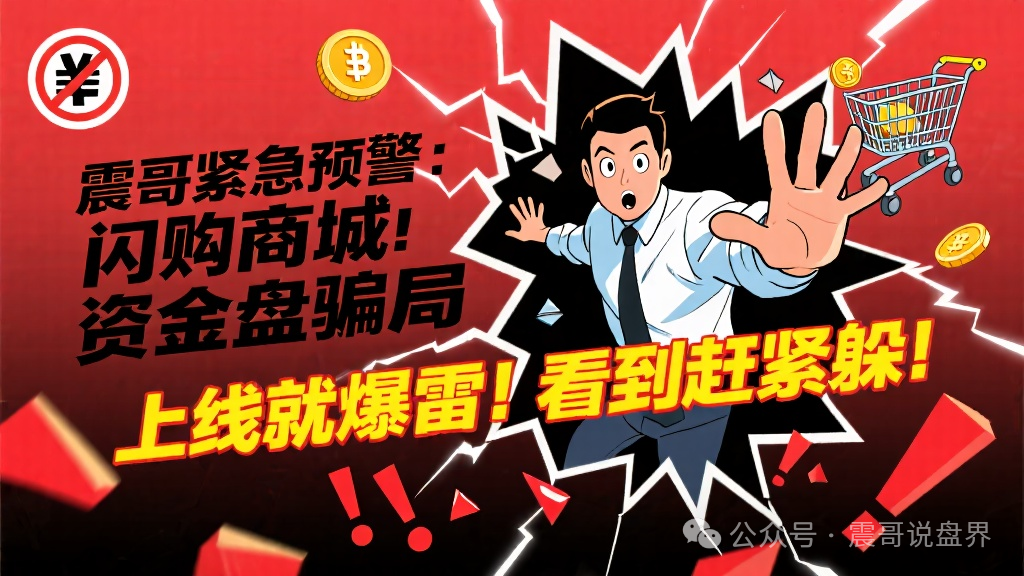 震哥紧急预警："闪购商城"资金盘骗局上线就爆雷！看到赶紧躲！