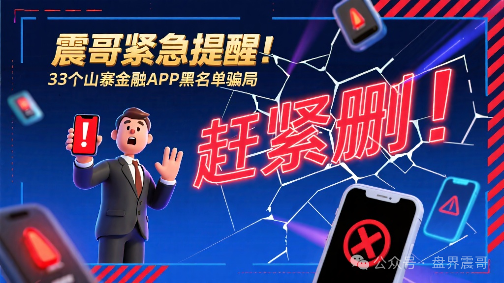 震哥紧急提醒！33个山寨金融APP黑名单骗局，赶紧删！