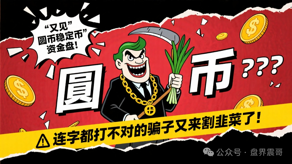 又见"圆币稳定币"资金盘！连字都打不对的骗子又来割韭菜了！