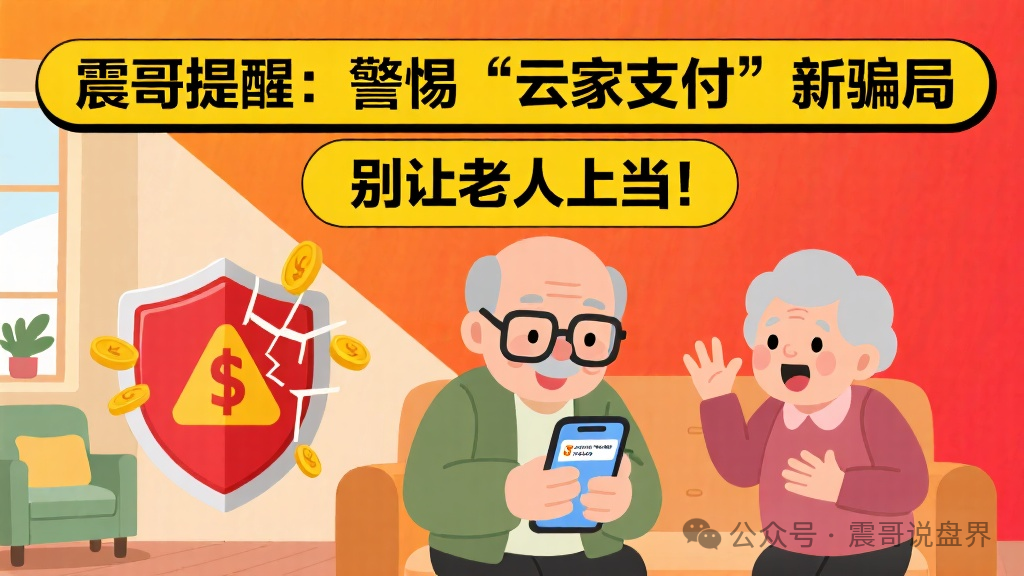 震哥提醒：警惕“云家支付”新骗局，别让老人上当！